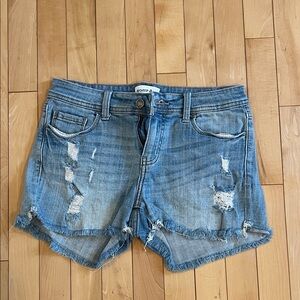 Studio Blue Size 26 Distressed Blue Denim Shorts
